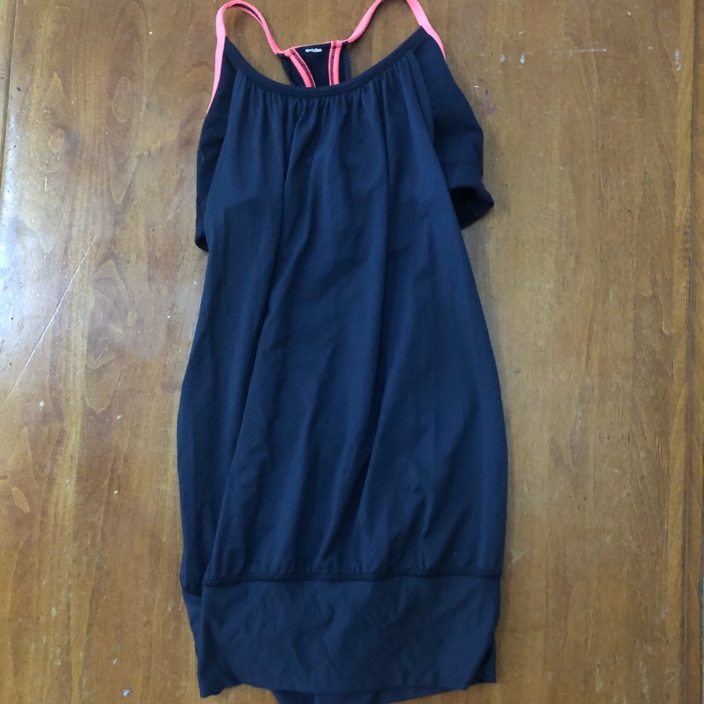 Lululemon navy and coral no limits tank size 4